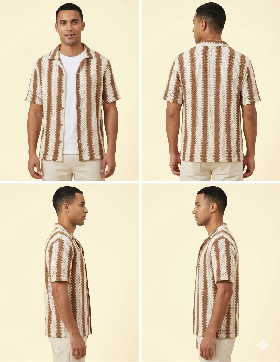 Premium Cotton Crochet Shirt
