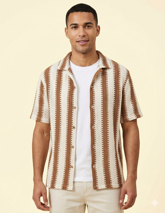 Premium Cotton Crochet Shirt